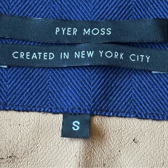 Pyer Moss Navy Varsity Jacket NYC Embroidered
Letterman Bomber Size Small - Picture 2 of 14